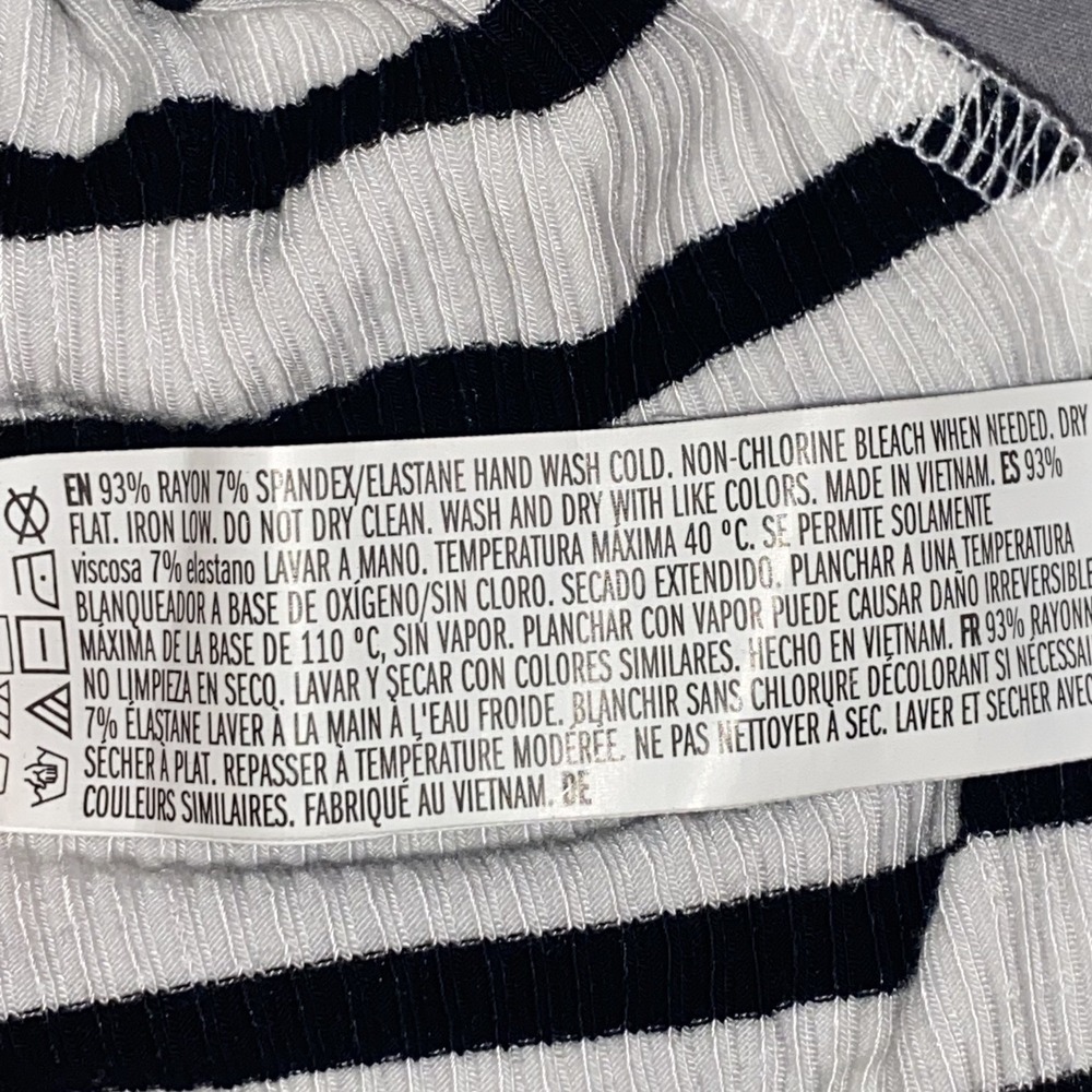 Forever 21 Mini Dress Womens XSmall White‎ and Black Striped Spaghetti Strap - Picture 7 of 7